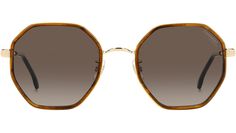 Gafas de sol Carrera modelo 3029/S código de color EX4 HA Brown Horn. Excéntricas pero refinadas y atemporales, como sólo Carrera puede hacerlo, estas gafas de sol para mujer durarán más que las tendencias de la temporada. Su fina estética y calidad se pueden ver en el frente: la delicada forma octogonal es impresionante y la construcción de dos materiales (metal y acetato) es refinada. La opción de equipar las monturas con lentes de sol graduados es solo una razón más para lucir estas gafas en cualquier ocasión. Carrera Sunglasses, Shapes Images, Sunglasses Model, Ski Goggles, Brown Shades, Sunglasses For Women, Sunglasses & Glasses, Color Code, Face Shapes