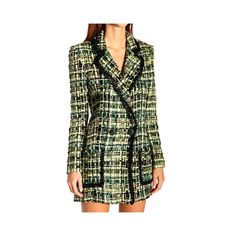 Forest Green Elisabetta Franchi Jacket. Front Button Closure. Two-Pocket Design. Made From High-Quality Viscose Fabric. Perfect For Women Who Appreciate Luxury Sophistication. Material: 60% Viscose 38% Polyamide 2% Polyester. Double Breasted Blazer, Jacket Buttons, Blazer Dress, Shades Of Green, Forest Green, Blazer Suit, Double Breasted, Women's Blazer, Georgia