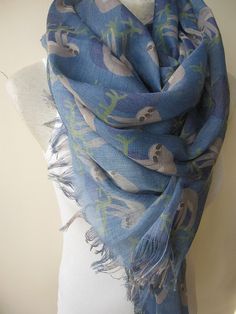 https://www.etsy.com/ru/listing/213172389/sloth-scarf-express-shipping-holiday?ga_order=most_relevant Casual One Size Scarves As A Gift, Artsy Blue Scarf Perfect As A Gift, Trendy Blue Scarves For Gifts, Casual One-size Scarf As Gift, Artsy Blue Scarves As Gifts, Casual One-size Scarves Perfect For Gifts, Patterned Printed Beach Scarves, Handmade Blue Casual Scarves, Lazy Animals