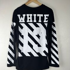 Off White Virgil Abloh Long Sleeve Shirt Diagonal Lines #13 Size Small Items Are Preowned, Not Brand New. May Contain Rips/Tears/Holes/Piling/Fraying/Fading/Smells. See Pictures Before Buying. I’m Pleased To Answer Any Questions You May Have. Please Send All Offers Through Offer Link. B1 White Shirt For Winter Streetwear, White Long Sleeve Shirt With Letter Print, White Crew Neck Shirt For Work, Oversized White Winter Shirt, Oversized White Shirt For Winter, White Letter Print Top For Work, White Letter Print Top For Workwear, White Letter Print Shirt For Winter, Off White Virgil Abloh