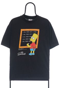 a black t - shirt with the simpsons character on it