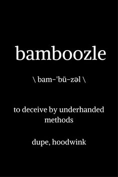 a black and white photo with the words bambooozle