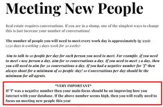 a newspaper article with the text meeting new people