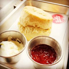 the food is prepared and ready to be eaten on the tray in the restaurant kitchen