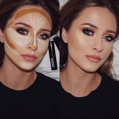 Make Up Diy, Contouring Makeup, Alat Makeup, Contour Highlight, Pinterest Makeup, Makijaż Smokey Eye, Face Contouring, Daily Makeup, Contour Makeup