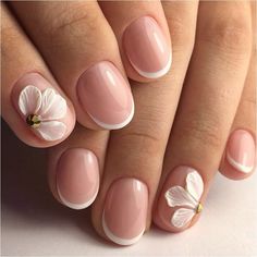 French Nail Art, Best Nail Art Designs, White Nail, Trendy Nail Design, Short Nail Designs, Hot Nails, Cool Nail Designs