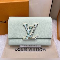 See Pics For Description She Is Perfect No Flaws Full Set Bought & Never Used Designer Green Bag With Card Slots, Designer Green Bags With Card Slots, Luxury Green Bags With Card Slots, She Is Perfect, Lux Life, Lv Wallet, Louis Vuitton Bags, Full Set, Louis Vuitton Bag