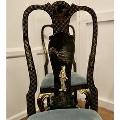 a chair with an image of a woman on it