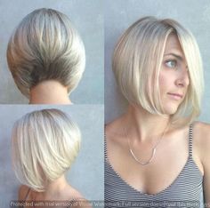 30 Perfect Bob Haircuts with Highlights for a Sleek Finish Short Graduated Bob, モード ボブ, Graduated Bob Hairstyles, Graduated Bob Haircuts, Blonde Hair Tan Skin, Hair Tan Skin, Graduated Bob, Tan Skin Blonde Hair, Stacked Bob Hairstyles