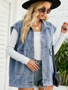 Looking for the hottest trends in clothing & accessories? Check out this Collared Neck Sleeveless Denim Top with Pockets from Trendsi at https://www.flyclothing.com/products/collared-neck-sleeveless-denim-top-with-pockets-1. New items every day.  Celebrating 20+ years in business! #fashionista #ootd #styleInspo #streetStyle #flyclothing #fashionTrends #fashionLovers #smallbusiness #westernapparel #westernclothing #womensclothing