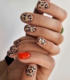 30 Trendy Ombre Nails Perfect For Every Season Tiger Nails, Cheetah Nails, Leopard Print Nails, Beige Nails, Leopard Nails, Animal Nails, Animal Print Nails, Chic Nails, Trendy Nails