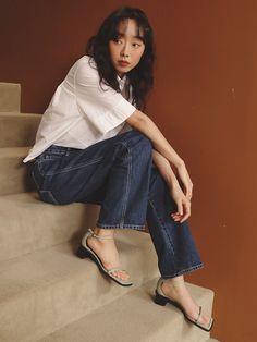 Editor's NotesMOL:pin's shoes can be matched well with girlish and casual stylings. - Heeled sandals- Ankle strap with buckle- Chunky block heel- Square open toe- Easy slip on- Non-slip rubber soleMeasurements(in.)KR 225MM ~ 255MM / US 5.5 ~ 8.5- Heel height : 1.6 in.Composition & Care- Upper :Cow Leather / Lining : Synthetic pig skin - Avoid direct heat and moisture- Partially wipe off moisture and stains with a dry clothDesigner- by MOL:pin Casual Low Heel T-strap Sandals For Spring, Casual High Heel T-strap Sandals With Buckle, Casual T-strap Sandals With Low Heel, Casual Block Heels With Buckle Closure, Low Heel, Casual Low Heel Block Heels With Buckle Closure, Casual Low Block Heels With Buckle Closure, Casual Low Heel T-strap Sandals, Casual Low Heel T-strap Sandals With Heel Strap, Casual Block Heels With Heel Strap