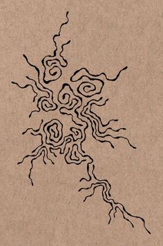 an abstract drawing on paper with lines and swirls in the shape of a sun