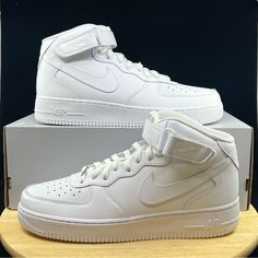 Nike Air Force 1 Mid '07 Triple White Leather Shoes Men's Sizes Cw2289-111 New >Brand New Never Worn And In Amazing Condition, Comes With Box! (Missing Lid) No Rips/Tears/Stains Anywhere On The Shoes. If You Have Any Questions Please Message Me And I’ll Get Back To You As Quickly As Possible. Same Day Shipping >If You Like This Pair Of Shoes You May Like Some Of My Other Pairs As Well, I Have Over 1,000 Pairs To Choose From I Give Discounts On All Bundles Nike Air Force 1 Mid-top Leather With White Sole, White High-top Custom Fade-resistant Sneakers, Nike Air Force 1 White Leather, Nike Air Force 1 White Leather Sneakers, White Leather Nike Air Force 1, Nike Air Force 1 Mid-top Leather With Cushioned Footbed, Casual White Leather Nike Air Force 1, White Leather Nike Air Force 1 With Round Toe, Casual Leather High-top Sneakers With Air Max Cushioning