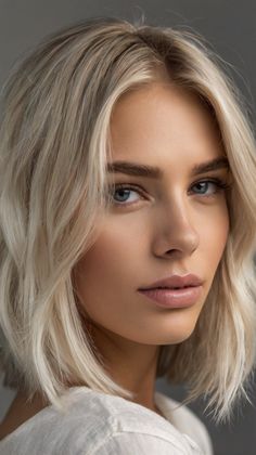 Effortless Platinum Blonde Hair Color Ideas Ideas for Platinum Blonde with Lavender Undertones 👑 Long Lasting Curls, Pink Highlights, Blonde Hair Color, Pastel Pink, Textured Hair, Face Shapes