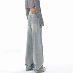 Autumn Winter New High Waisted Jeans Women Button Full Length Wide Leg Denim Pants Fashion Vintage Y2K Light Blue Loose Trousers SPECIFICATIONS Material: COTTON Elasticity: Slight Strech Fabric Type: Cotton denim Style: vintage Decoration: Button Decoration: Fake Zippers Decoration: Bleached Decoration: Washed Season: Autumn/Winter Jeans Style: STRAIGHT Waist Type: high Gender: WOMEN Closure Type: button fly [New Arrival 20240517] Denim Blue Cargo Jeans With Button Closure, Light Blue Relaxed Fit Bottoms For Fall, Trendy Straight Leg Cargo Jeans With Button Closure, Non-stretch Light Blue Jeans With Pockets, Light Blue Baggy Jeans With Pockets, Casual Full Length Bottoms With Buttons, High Waist Light Blue Jeans For Fall, Non-stretch High Waist Light Blue Jeans, Light Blue High Waist Jeans For Fall