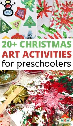 christmas art activities for preschoolers that are fun and easy to do with the kids