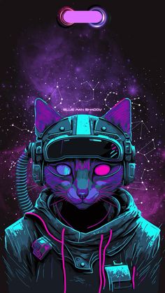 a cat wearing a space suit and headphones