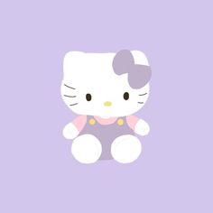 a hello kitty wallpaper with a purple background