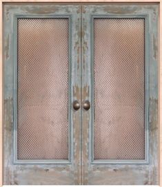 an image of two doors that are made out of metal