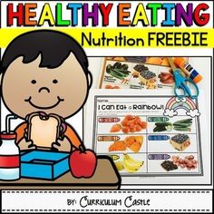 Healthy Eating & Nutrition: I Can Eat a Rainbow {FREEBIE} I Can Eat A Rainbow, Vegetables Preschool, Eat A Rainbow, Nutrition Poster, Nutrition Logo, Rainbow Activities, Nutrition Activities, Nutrition Chart, Nutrition Quotes