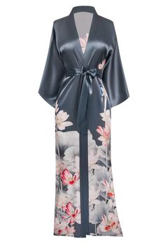 PRICES MAY VARY. QUALITY KIMONOS: Our kimono robes for women are made from 100% Washable Silk Robes. Easily machine washable with cold, gentle cycle, and hang dry with distinct patterns. They can be used as bridal robes, bathrobes, or bridesmaid gifts. Side slits at hem. ONE SIZE: Using only the best materials in the market, our 100% Washable Silk robes for women, bathrobes, and bridal robes are a sleek 16mm quality silk, 43” at chest and hip, 52” in length, fits most women as a bathrobe and per Long Silk Robe, Como Fazer Short, Baggy Sleeves, Night Shadow, Silk Robes, Robes For Women, Silk Kimono Robe, Silk Robe, Long Kimono