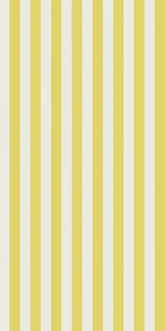 a yellow and white striped wallpaper with vertical stripes