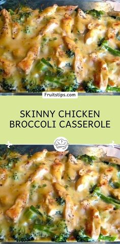 broccoli casserole with chicken and cheese on top