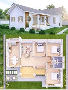 this is an image of a two story house in the same floor plan as shown