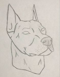 a drawing of a dog's head is shown