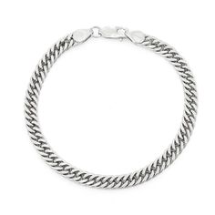 Tiara Sterling Silver Thick Double Curb Chain Bracelet, Women's, White Bracelets Chain, Simple Silver Jewelry, Curb Chain Bracelet, Chic Bracelet, Chain Bracelets, Knot Bracelet, Silver Chain Bracelet, Elegant Bracelet, 925 Silver Jewelry