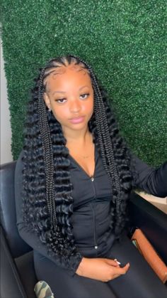 Half Fulani Braids Half Crochet, Half Sew In Hairstyles, Half Feed In Half Sew In, Crochet Hairstyles With Bangs, Half Crochet Hairstyles, Half Braid Half Crochet Hairstyles, Half Braids Half Crochet Hairstyles, Half Up Half Down Sew In, Half Braids Half Sew In Weave