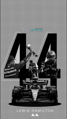 the poster for lewis hamilton's race car