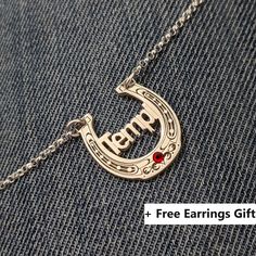 "This Horse Shoe Necklace made of high quality 925 Sterling Silver, 18K gold/rose gold plated. Believe in the best quality items to deliver our customers. So, we can ensure your item is perfectly made with Long Lasting material according to your wishes! 100% customer satisfaction guarantee. ✩ HOW TO ORDER ✩ ✔ Choose Your Metal Finish and Month From the Drop-down Menu. ✔ Choose Necklace Length From the Drop-down Menu. ✔ Enter the Name/Word you want on the Necklace in the Personalization Box. ✔ We Horse Shoe Necklace, Natural Oils For Skin, Cowgirl Accessories, February Valentines, Jewelry King, Horseshoe Necklace, Horse Necklace, Jewelry Care Instructions, Horse Shoe