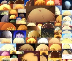 many different images of the same person with blonde hair