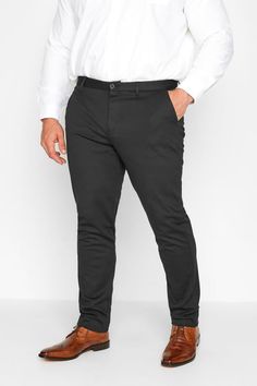 Shop BadRhino Big & Tall Black Stretch Trousers at Yours Clothing. Discover women’s plus size clothing in sizes 10-36 with fast delivery. Formal Trousers, Cheap Jeans, Stretch Cotton Fabric, Large Clothes, Cheap Hoodies, Smart Trousers, Jogger Shorts, Fitted Trousers, Big Men