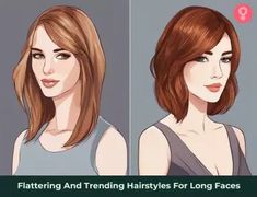 Flattering And Trending Hairstyles For Long Faces Long Haircuts For Long Faces, Long Face Celebrities, Best Hair Length For Long Face, Hair Styles For A Long Face, Hairstyle For Long Faces, Shoulder Length Hair For Long Face Shape, Haircut For Long Neck, Oblong Face Haircuts For Women, Best Hair For Long Face Shape