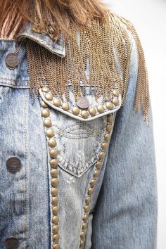 09b15d48a1514d8209b192a8b8f34e48desc48384300ri Reworked Jacket, Diy Denim Jacket, Custom Denim Jacket, Embroidered Jean Jacket, Studded Jacket, Jacket Denim