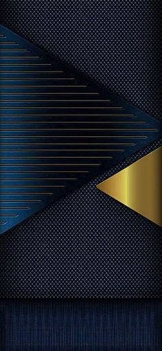 an abstract blue and gold background with metallic lines on the bottom, along with a diagonal design