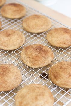 some cookies are cooling on a wire rack