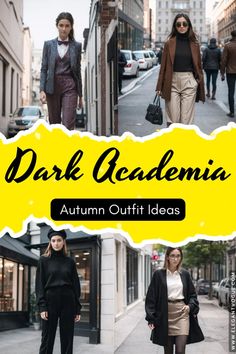 Dark Academia Autumn Outfit Ideas Classic Literature, Autumn Outfit, Layered Look, Dark Academia, Cozy Fashion, Cozy Knits, Getting Cozy