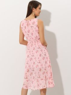 Shop Allegra K for summer wrap ruffle high low hem round neck sleeveless floral dress you are looking for, get more women's dresses for yourself. Order now! Free Returns! Floral Dress Pink, Summer Wraps, Ruffle Fabric, Ballet Dress, Lotus Leaf, Body Curves, Poplin Dress, Pink Floral Dress, Female Body