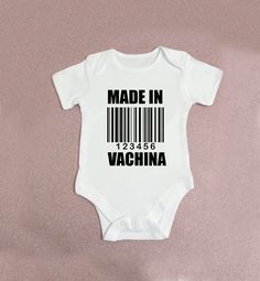 Made In Vachina, Funny Baby Grows, Baby Grow, Baby Body, Funny Baby, Baby Grows, Having A Baby, Vinyl Designs, Gender Neutral Baby