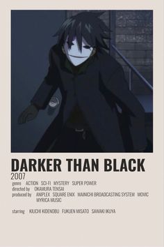 the poster for darker than black