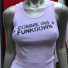 "Soft Tank Top Singlet Size:M CHEST:  S:34-36\" M:38-40\" L:42-44\" XL:46-48\" 2XL *custom orders available upon request This top inspired by Commes Des Garçon" Hip Hop Underground, Graffiti Top, Graffiti Clothing, Top Fonts, Sturgeon Bay, Urban Hip Hop, Underground Hip Hop, Art Shirts, Womens Tank