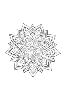 a black and white drawing of a flower