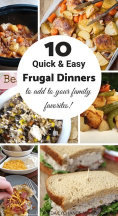 10 quick and easy frugal dinners to add to your family's favorite