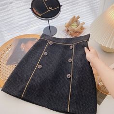 FREE SHIPPING ON ALL ORDERS OVER $50 | 100% SATISFACTION GUARANTEED Click "ADD TO CART" To Get Yours Now | Up To 60% OFF✨ Add elegance, sophistication, and confidence to your outfit with the new arrival Women Tweed Solid High Waist Skirt from Arimonz new arrival collection. Roll up the collar of a sweater or dress down a top. Its page-boy style makes it an ideal fitting skirt for any body shape and height. This versatile piece can be worn with a variety of tops, or as an additional layer with le Tweed Skirts, Buttoned Skirt, Tweed Fashion, White Skirt Outfits, Slim Skirt, Stylish Work Attire, Chic Skirts, Wool Mini Skirt, Black And White Skirt