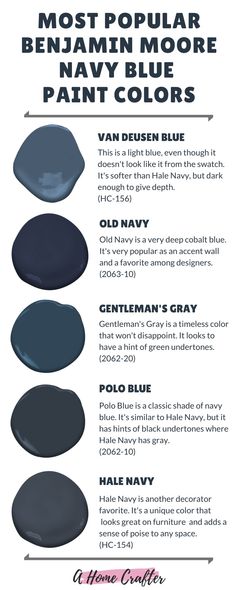 the most popular blue paint colors for walls and ceilings, with different shades to choose from