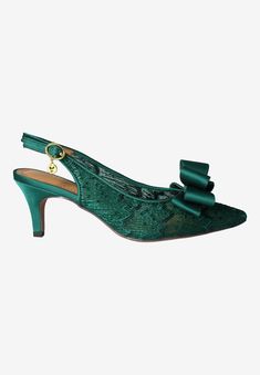 This sling back pump is made of sequin mesh/satin with a synthetic lining and synthetic sole on a 2.25 inch stiletto/pointed heel. This style also features Linen Gauze, Thermal Sweater, Shrug Cardigan, Womens Scrubs, Woman Within, Swimsuits For All, Leather Shops, Sling Back, Slingback Pump